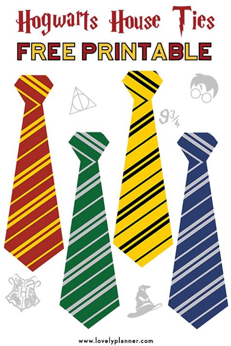 Harry Potter Tie Template Printable